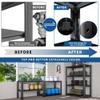 WOZBUD 60" H Heavy Duty Garage Shelving Unit, 40" W Adjustable Metal Storage Rack, 4-Tier Metal Shelves, 20" D Industrial Shelving for Garage, Basement, Workshop, Heavy Duty Storage Shelf.1Pack view 4