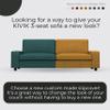 comfortly Cover for Kivik 3 Seat Sofa Bed, Replacement Slipcover, Heavy Duty 7 pcs Cover, Soft Durable Washable Fabric, Easy to Clean & Replace (Crown - Black) view 2