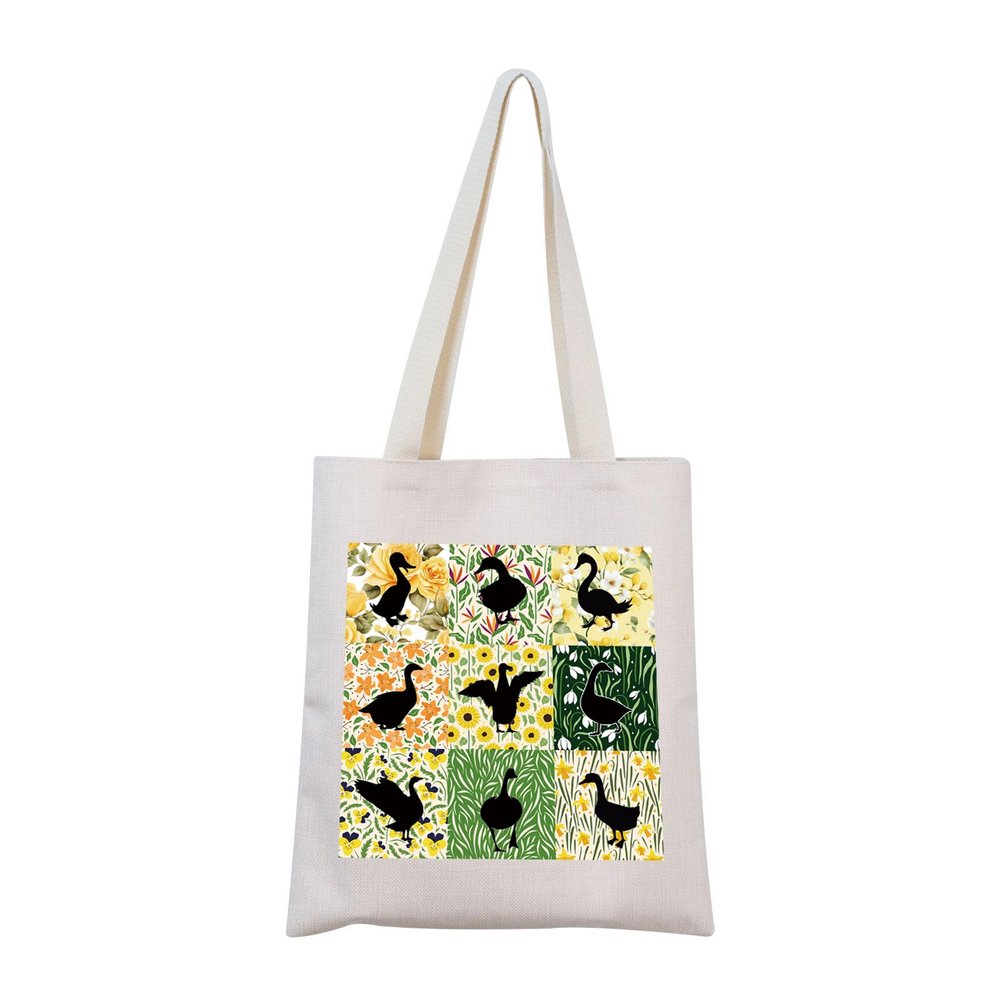Retro Boho Goose Gift Goose Farm Tote Bag Goose Lover Gift Goose Mom Gift Farm Animal Gift For Farmer (Goose Farm Tote)