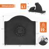 TECANA Fireback for Fireplace 16 Inches - Fireplace Back Plates with Feets | Fireplace Heat Reflector Boho Style Sun Pattern (16 Inches) view 2