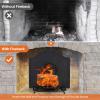 TECANA Fireback for Fireplace 16 Inches - Fireplace Back Plates with Feets | Fireplace Heat Reflector Boho Style Sun Pattern (16 Inches) view 3