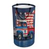 4th Of July Patriotic Trucks Large Laundry Basket Waterproof Collapsible Laundry Hamper Clothes Storage Basket Toys Bin for Bathroom Bedroom Home Decor view 1