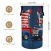 4th Of July Patriotic Trucks Large Laundry Basket Waterproof Collapsible Laundry Hamper Clothes Storage Basket Toys Bin for Bathroom Bedroom Home Decor view 2