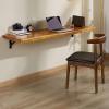 CraftThink Wall Mounted Folding Table, Functional Hanging Desk, Wood Floating Wall Desk Work Bench for Small Spaces, Bar, Laptop,Home,Office, Study, Kitchen, Dining- 94.5" L x 18" W x 8" H view 3