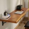 CraftThink Wall Mounted Folding Table, Functional Hanging Desk, Wood Floating Wall Desk Work Bench for Small Spaces, Bar, Laptop,Home,Office, Study, Kitchen, Dining- 94.5" L x 18" W x 8" H view 4