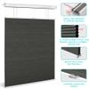 DOING-X Top Down Bottom Up Cellular Blinds, Cordless Cellular Shades Blackout, Jacquard Fabric Honeycomb Window Shade for Windows(37" W x 48" H) Gray view 2
