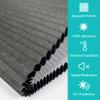 DOING-X Top Down Bottom Up Cellular Blinds, Cordless Cellular Shades Blackout, Jacquard Fabric Honeycomb Window Shade for Windows(37" W x 48" H) Gray view 3