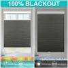 DOING-X Top Down Bottom Up Cellular Blinds, Cordless Cellular Shades Blackout, Jacquard Fabric Honeycomb Window Shade for Windows(37" W x 48" H) Gray view 4
