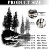 lunwall Metal Pine Tree Wall Art, Metal Forest Wall Art, Pine Branch Wall Decor, Christmas Tree Wall Decor, Forest Wall Hanging, Nature Lover Gift (Style 3, 30" H x 23" W / 76 x 57 cm) view 4
