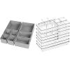Criusia 8 Pack Foldable Drawer Organizers & Storage with 18 Clear Kitchen Trays view 1