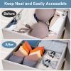 Criusia 8 Pack Foldable Drawer Organizers & Storage with 18 Clear Kitchen Trays view 2