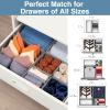 Criusia 8 Pack Foldable Drawer Organizers & Storage with 18 Clear Kitchen Trays view 3
