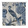 WoGuangis Waterproof Shower Curtain Indigo Blue Chinoiserie Bird Bath Curtain 72x72in Hydrangea Camellia and Peacock Polyester Bathroom Curtain with Hooks Chinoiserie Chic Asian Shower Curtains view 1