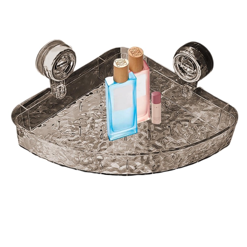 Raidley No Drill Clear Wall Caddys, Raidley Shower Storage No Drill,suction Cup Shelf, Corner Shower Shelves, Light Luxury Style Punch-fre e Storage Rack For Home Storage