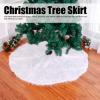 Christmas Tree Skirt, Halloween Tree Skirt Cover Mat Plush Fluffy Soft,Large Christmas Tree Skirt for New Year Home Party Decor (78CM) view 3