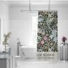 SHUODAOCO Pink Florals Bathroom Curtains William Morris Style Farmhouse Shower Curtain Modern Elegant Chic Bathtub Curtain Protecting Privacy 78Wx96L view 2