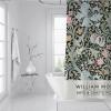 SHUODAOCO Pink Florals Bathroom Curtains William Morris Style Farmhouse Shower Curtain Modern Elegant Chic Bathtub Curtain Protecting Privacy 78Wx96L view 3