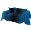Futuregrace Couch Cover for Sofa Blue and Black Gradient Waffle Sofa Slipcover Sofa Cover with Tassels for 1-2 Cushion Couch Sofa Small Couch Protector Blanket Loveseat Covers for Dogs view 1