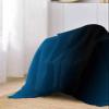 Futuregrace Couch Cover for Sofa Blue and Black Gradient Waffle Sofa Slipcover Sofa Cover with Tassels for 1-2 Cushion Couch Sofa Small Couch Protector Blanket Loveseat Covers for Dogs view 2