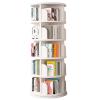 360Multi-Tier Rotating Bookshelf Smoothly Polished Edges Thicker Material Stable Load Bearing Safe to use Suitable for Living Room Bedroom Office Classroom(White,162 * 50cm) view 1