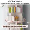 360Multi-Tier Rotating Bookshelf Smoothly Polished Edges Thicker Material Stable Load Bearing Safe to use Suitable for Living Room Bedroom Office Classroom(White,162 * 50cm) view 4