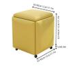 Ehzgqneg 5-in-1 Nesting Ottoman Rolling Cube Chair Stool Set with Technology Fabric, High-Density Sponge, Universal Casters, and Superb Craftsmanship(Gray,12.6 * 12.6in) view 2