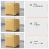 Ehzgqneg 5-in-1 Nesting Ottoman Rolling Cube Chair Stool Set with Technology Fabric, High-Density Sponge, Universal Casters, and Superb Craftsmanship(Gray,12.6 * 12.6in) view 3