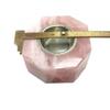Rose Quartz Polished Decorations Tealight Candle Holder - Real Green Jade Natural Stone Crystal Perfect for Home & Geode Decor, view 2