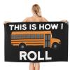 BUECDHYEI School Bus Driver Beach Towel Absorbent Bathroom Towels Beach Towels Oversized Super 32x52 Inch view 4