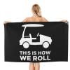 BUECDHYEI This is How I Roll Funny Golf Cart Beach Towel Absorbent Bathroom Towels Beach Towels Oversized Super 32x52 Inch view 4
