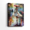 Renditions Gallery Canvas Artwork for Home Decor Elegant Woman Pink Parasol Man Walking through Road Wall Paintings for Bedroom Office Office - 18" X 27" LT564 view 2