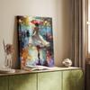 Renditions Gallery Canvas Artwork for Home Decor Elegant Woman Pink Parasol Man Walking through Road Wall Paintings for Bedroom Office Office - 18" X 27" LT564 view 3