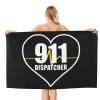 BUECDHYEI 911 Dispatcher Heart Beach Towel Absorbent Bathroom Towels Beach Towels Oversized Super 32x52 Inch view 4