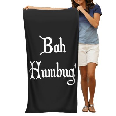 BUECDHYEI Bah Humbug Beach Towel Absorbent Bathroom Towels Beach Towels Oversized Super 32x52 Inch