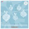 5 Classic Hanging Ornament Decals. White Vinyl Window Cling Non Adhesive Decals. Home Decor Christmas Decorations. Reusable. Made in America view 2