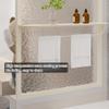 XLIHAWY Modern Room Divider, Privacy Decorative Striped Glass Partition Screens, Freestanding Bathroom Dry and Wet Separation Partition for Coffee Shop Hotel(Gold,30x140cm) view 4