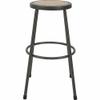Lorell LLR83082 30 in. Metal Shop Stool with Wood & Medium Density Fiber Seat - Light Gray view 2