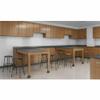 Lorell LLR83082 30 in. Metal Shop Stool with Wood & Medium Density Fiber Seat - Light Gray view 3