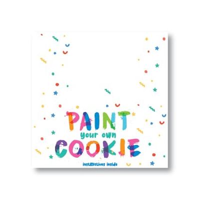 The Cookie Countess Bag Topper 4" with PYO Instructions - Rainbow Brush