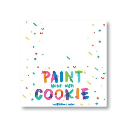 The Cookie Countess Bag Topper 4" with PYO Instructions - Rainbow Brush
