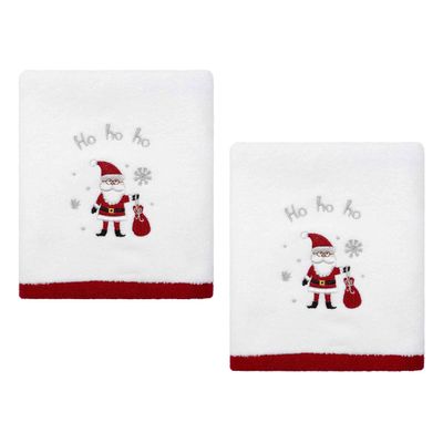 Avanti Linens - Hand Towels, Soft & Absorbent, Christmas Decorations, Set of 2 (Ho Ho Ho Collection)