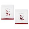 Avanti Linens - Hand Towels, Soft & Absorbent, Christmas Decorations, Set of 2 (Ho Ho Ho Collection) view 1
