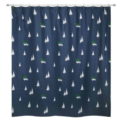 Izod - Shower Curtain, Durable Polyester Bathroom Essentials, Holiday Home Decor, Dorm Room Essentials (Pine Trail Collection, 72")