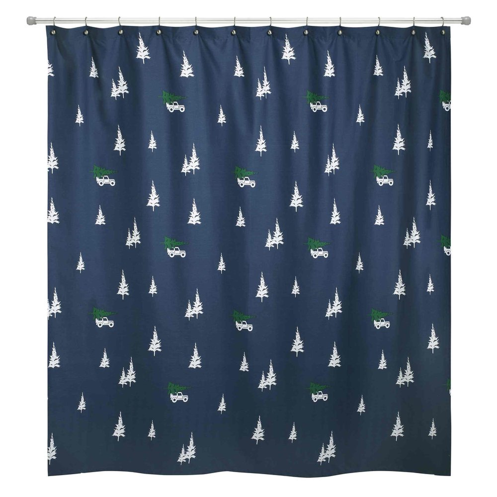 Izod - Shower Curtain, Durable Polyester Bathroom Essentials, Holiday Home Decor, Dorm Room Essentials (Pine Trail Collection, 72")