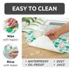 12X120 Inch Shelf Liner for Kitchen Cabinets, PVC Drawer Liner for Dresser Non-Slip Bathroom, Non-Adhesive Cabinet Liner Washable (Green Floral)(5 Roll) view 4