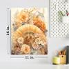 11x14 Floral Wall Art Canvas Print (Golden Fan) view 4