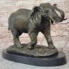 African Safari Elephant Bronze Figurine Statue Marble Base Figurine Art Nouveu Artwork Decorative Figurine by Think Bronze view 2
