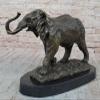 African Safari Elephant Bronze Figurine Statue Marble Base Figurine Art Nouveu Artwork Decorative Figurine by Think Bronze view 3