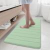 Buganda Memory Foam Bath Mat, 47" x 20", Ultra Soft and Non-Slip Bathroom Rugs, Water Absorbent and Machine Washable Bath Rug Runner for Bathroom, Shower, and Tub, Sage Green view 1