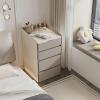 BAYTEWJX Vanity Desk with Mirror and LED,Dressing Table with Cushioned Stool,Vanity Cosmetics Table,Bedroom Dressing Tableswith Storage Shelves,for Small Space Bedroom Girls Women. view 1